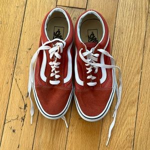 Vans sneakers. Womens size 9. Color burnt orange/caramel.